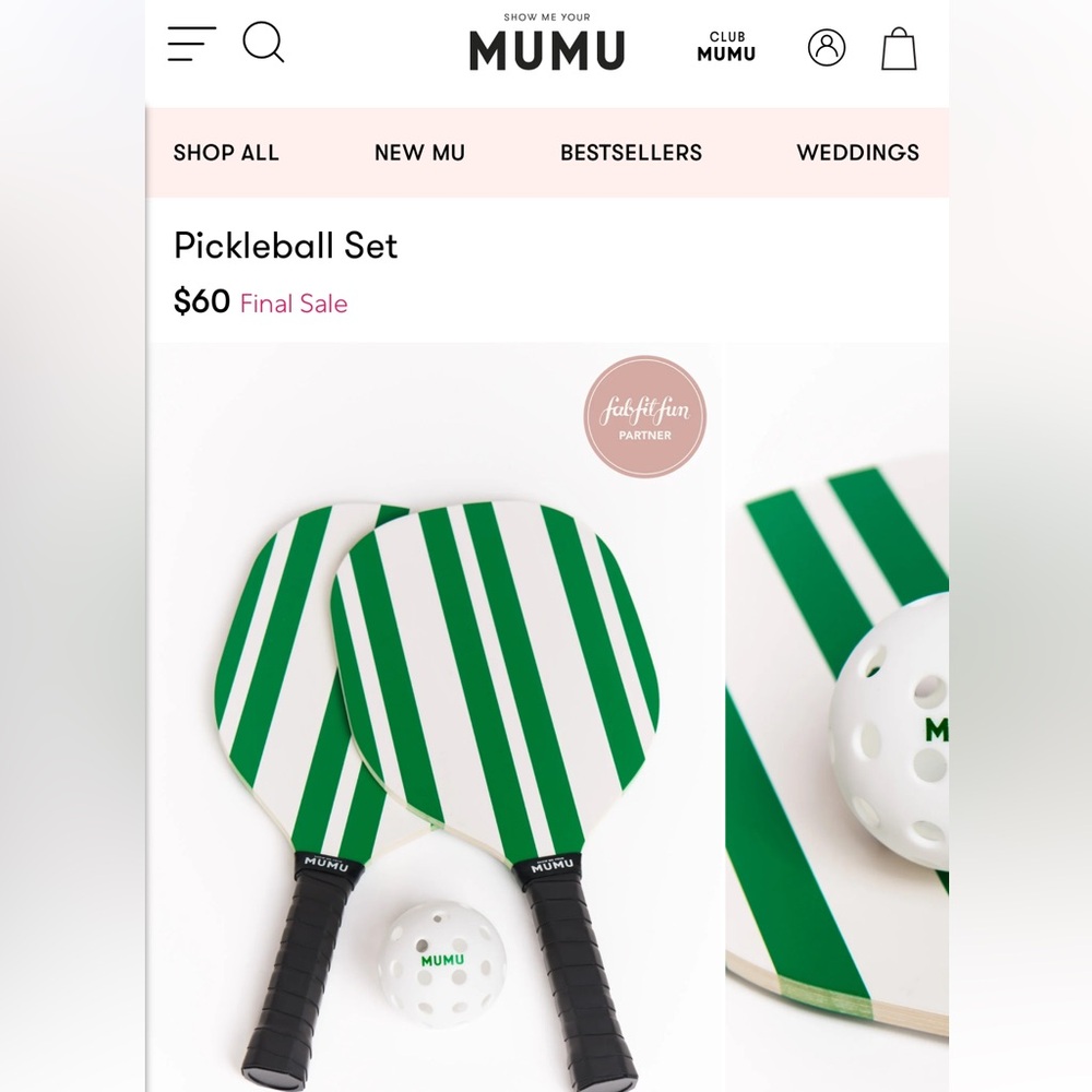 Show Me Your Mumu Pickleball Set
